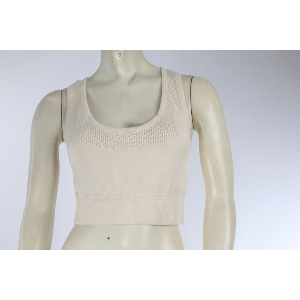 LEIMERE Cropped Top Knit Sleeveless Scoop Neck Modal Viscose Size S